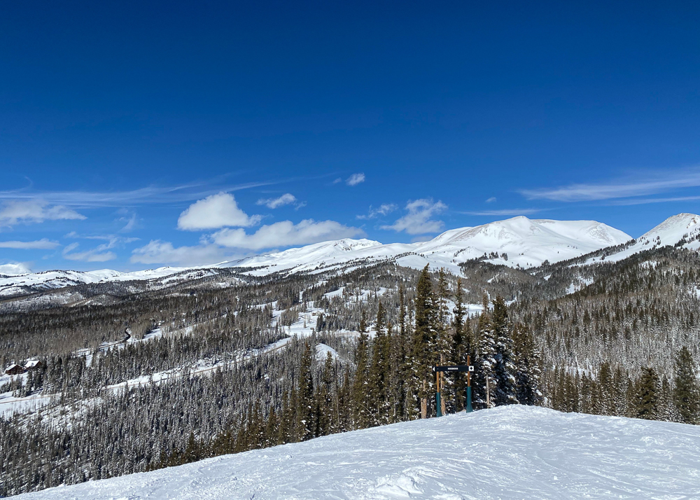 view from the top of a slope at eagle point